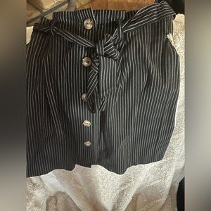 Black pin stripe skirt